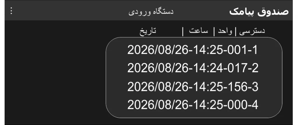 دریافت گزارش تردد با پیامک مدیریت