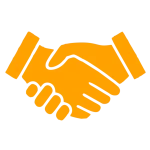 آیکون دست دادن و همکاری